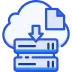 Ícono de web hosting en la nube